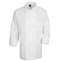 Men's Ten Pearl Button Chef Coat 0423WH