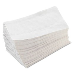 Premium Tall Fold Napkin, White, 1-Ply, 7 x 13.5 in