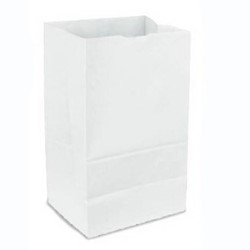 51041 #420 20LB 40# WHT SHORTYBAG RECYCL 8.25X5-15/16X13-3/8