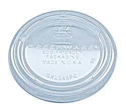 9509322 CEDAR GROVE LID F/3.25/4-OZ CLEAR COMPOSTABLE
