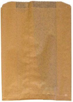 Feminine Hygiene Disposable Bag, 9.25 in, Brown, Wax-Coated Paper, HS6141