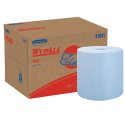 Heavy-Duty Wiping Cloth, WypAll X80, Brag Box, 11.1 x 16.8 in, Blue