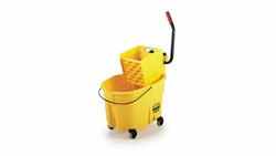 Rubbermaid®, WaveBrake®, 758088, Side-Press Combo Bucket, Yellow, Polypropylene, Plastic