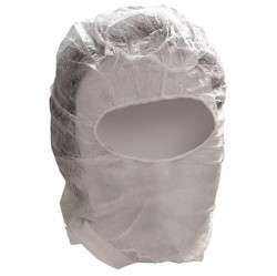 PP Disposable Hood, Elastic Neck And Face Opening, White