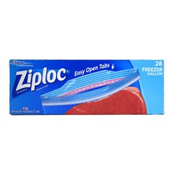 S C Johnson, Ziploc®, 31600098, Freezer Bag, 10-9/16 x 10-3/4 in, 1 gal, 28 Carton per Case
