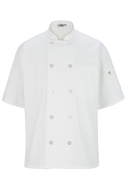 Casual 10 Button Short Sleeve Chef Coat 3306