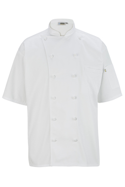 12 Button Short Sleeve Chef Coat With Mesh 3331