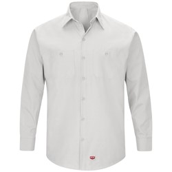 Red Kap Men's Long Sleeve Work Shirt with MIMIX- SX10WH