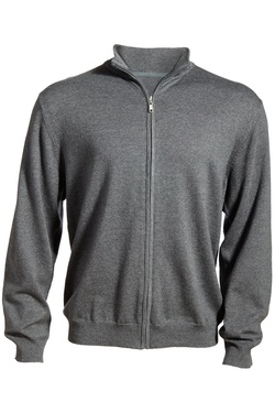 Unisex Full-Zip Fine Gauge Sweater 4073
