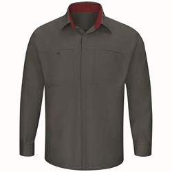Men's Long Sleeve Performance Plus Shop Shirt with OilBlok Technology SY32CF