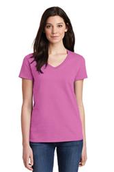 Gildan Ladies Heavy Cotton 100% Cotton V-Neck T-Shirt. 5V00L