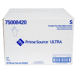 Prime Source Ultra 4 Mil Blue Nitrile Glove, Small, 75004620