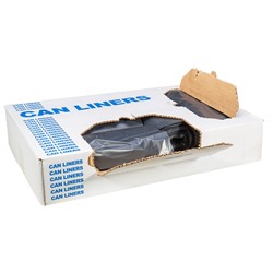 Right Choice LLDPE Repro 55 Gal Can Liner, Black, 36" x 58", 1.2 Mil