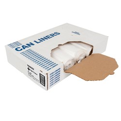 Right Choice LLDPE 44 Gal Can Liner, Clear, 37" x 50", 1.3 Mil