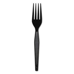Nutri-Bon, 3760, Fork, Plastic, Black, Extra Heavy
