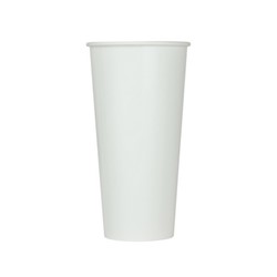 Lollicup, Karat®, C-KCP22W, Paper Cold Cup, Double Poly Paper, White, 22 oz Capacity