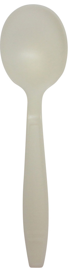 Compostable Soup Spoon, Bio-Based, Heavy Weight, Natural