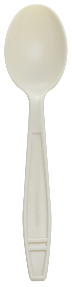 Compostable Teaspoon, Bio-Based, Heavy Weight, Natural