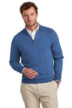 Brooks Brothers Cotton Stretch Quarter-Zip Sweater BB18402