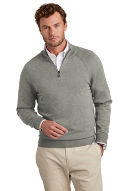 Brooks Brothers Cotton Stretch Quarter-Zip Sweater BB18402