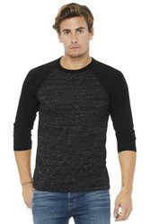 BELLA+CANVAS  Unisex 3/4-Sleeve Baseball Tee. BC3200