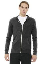 BELLA-CANVAS Unisex Triblend Full-Zip Lightweight Hoodie. BC3939