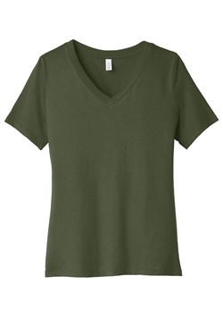 BELLA-CANVAS Women's Relaxed Jersey Short Sleeve V-Neck Tee. BC6405