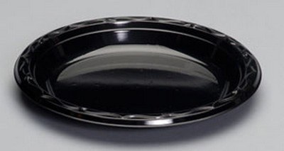 Genpak, Silhouette®, 34780081, Plate, Plastic, 9 in, Black