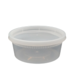 DC8 8OZ DELI CONTAINER LIDCOMBO HEAVY CLEAR BASE/LID