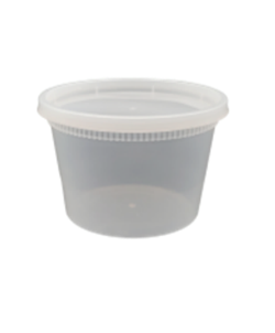 DC16 16OZ DELI CONTAINER LIDCOMBO HEAVY CLEAR BASE/LID