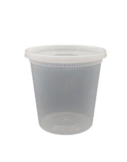 DC24 24OZ DELI CONTAINER LIDCOMBO HEAVY CLEAR BASE/LID