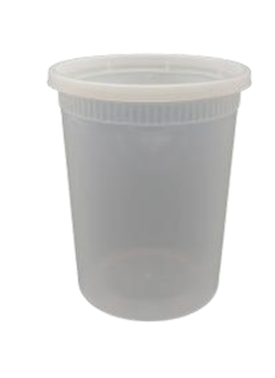 DC32 32OZ DELI CONTAINER LIDCOMBO HEAVY CLEAR BASE/LID