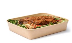 Food Container Base, PaperLuxe, Kraft Paper, 10 x 8 in, 54 fl oz