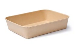 Food Container Base, PaperLuxe, Kraft Paper, 9 x 7 in, 44 oz