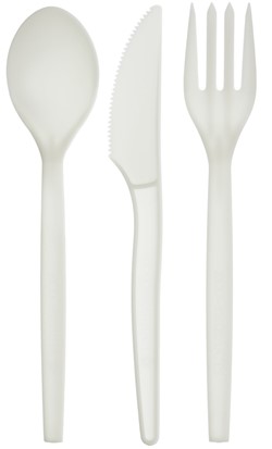 Eco-Products, C6670055, Cutlery Kit, Contains Knife, Fork, Spoon And 1.5 in. x 6.5 in Folded Napkin, 13 in. x 13 in. Unfolded Napkin, 4 Items, White