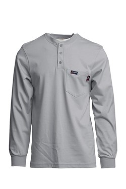 LAPCO FR - Jersey Knit Henley FRT-HJE GRY