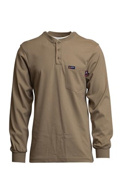 LAPCO FR - Jersey Knit Henley FRT-HJE KHA