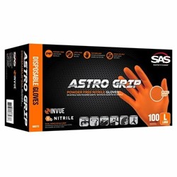 AstroGrip 8ML Orange Nitrile Glove PF XL , 66574