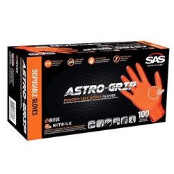 AstroGrip 8ML Orange Nitrile Glove PF 2XL 66575