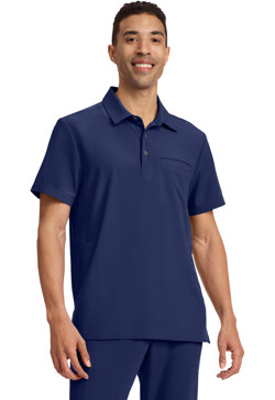 Healing Hands Men's 3-Pocket Polo Collar Top - HH759