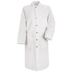 Snap-Front Spun Polyester Butcher Coat - KS58