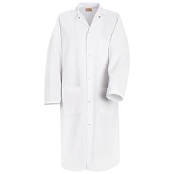 Gripper-Front Spun Polyester Butcher Coat -KS64