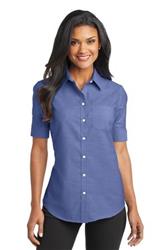 Port Authority Ladies Short Sleeve SuperProOxford Shirt. L659