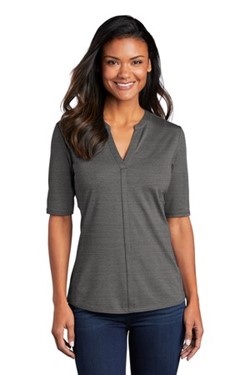 Port Authority Ladies Stretch Heather Open Neck Top  LK583