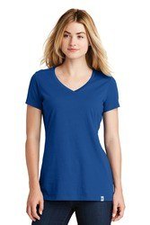 New Era  Ladies Heritage Blend V-Neck Tee. LNEA101
