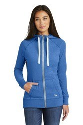 New Era Ladies Sueded Cotton Blend Full-Zip Hoodie. LNEA122
