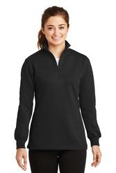 Sport-Tek Ladies Quarter-Zip Sweatshirt. LST253