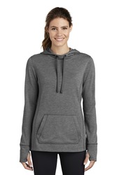 Sport-Tek Ladies PosiCharge  Tri-Blend Wicking Fleece Hooded Pullover. LST296