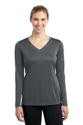 Sport-Tek Ladies Long Sleeve PosiCharge Competitor V-Neck Tee. LST353LS