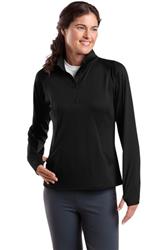 Sport-Tek - Ladies Sport-Wick Stretch 1-2-Zip Pullover. LST850